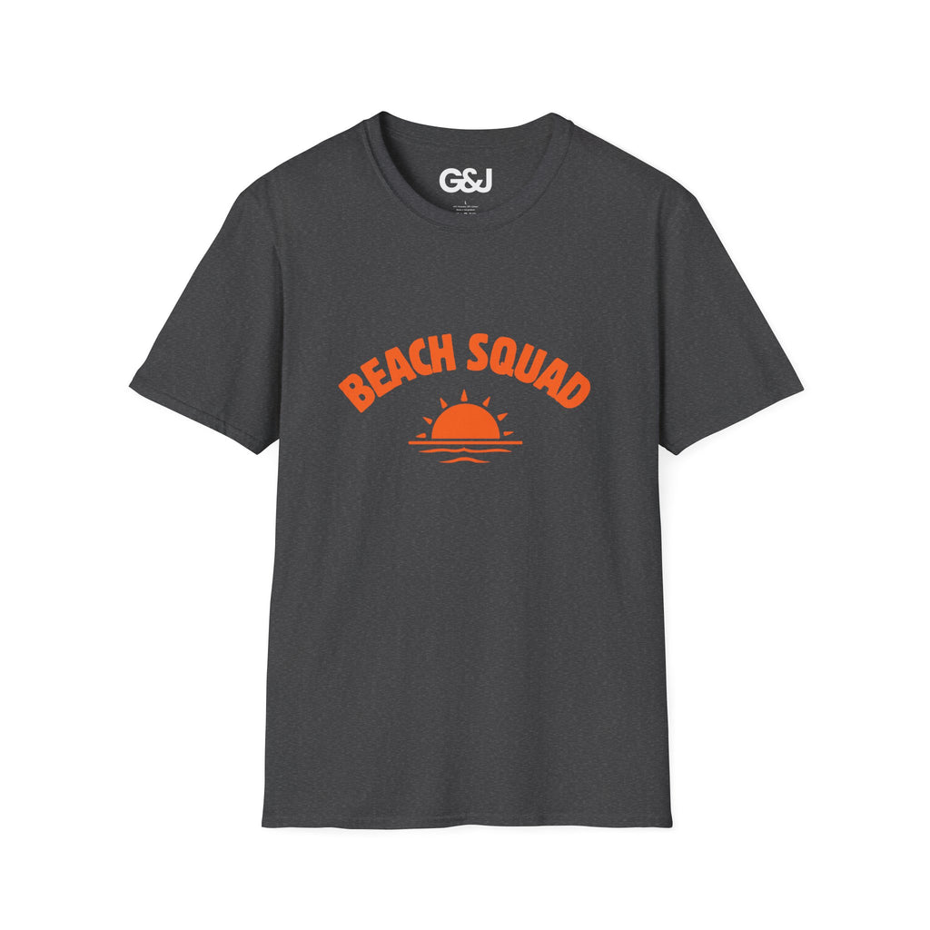 Beach Squad T-Shirt — Retro Sunset Graphic Tee for Beach Lovers
