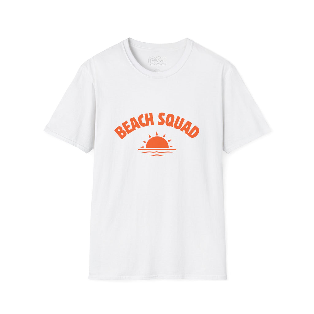 Beach Squad T-Shirt — Retro Sunset Graphic Tee for Beach Lovers