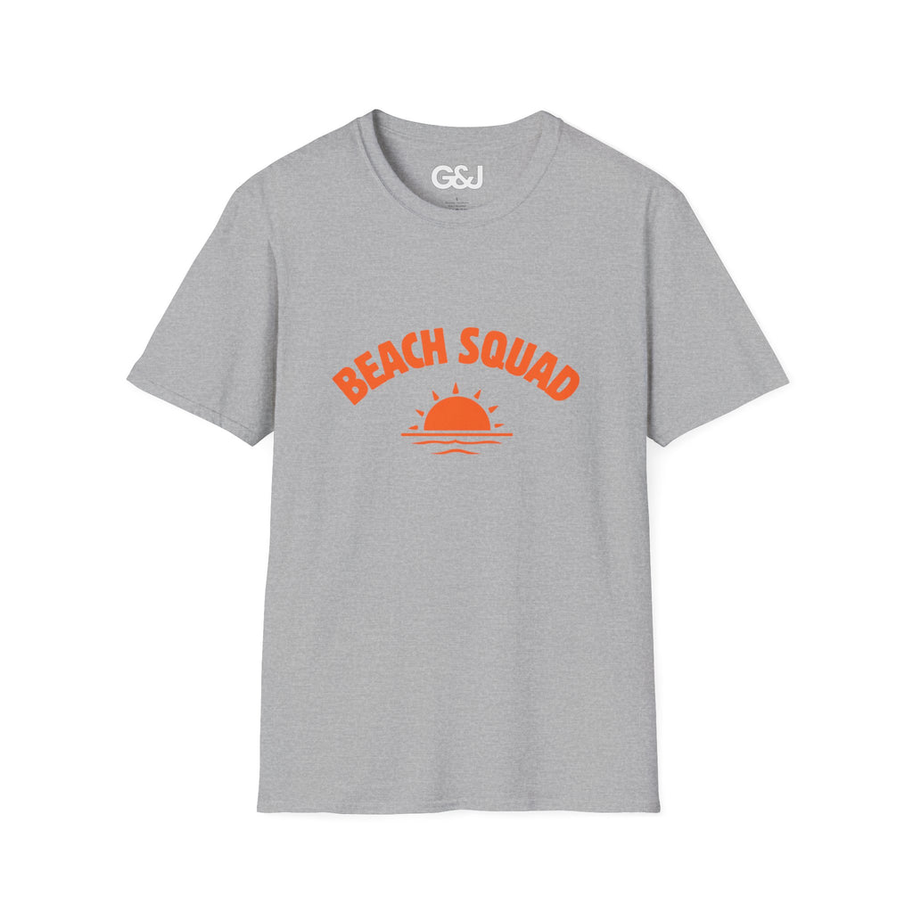 Beach Squad T-Shirt — Retro Sunset Graphic Tee for Beach Lovers