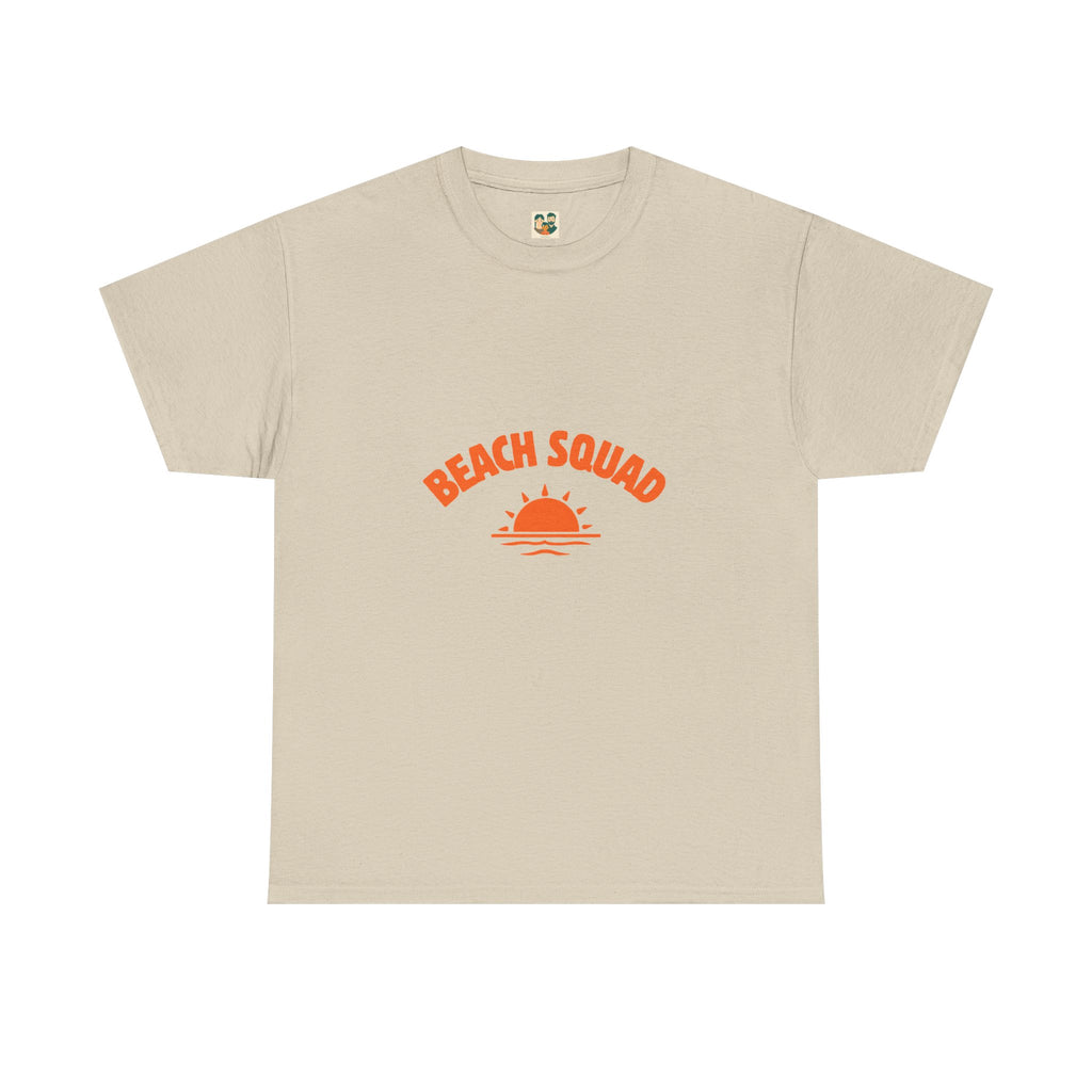 Beach Squad Tee — Retro Orange Sunset Graphic T-Shirt