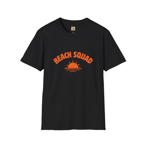 Beach Squad T-Shirt — Retro Sunset Graphic Tee for Summer, Vacation & Coastal Gifts