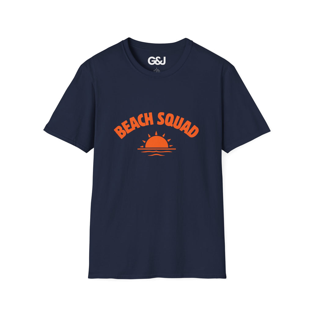 Beach Squad T-Shirt — Retro Sunset Graphic Tee for Beach Lovers