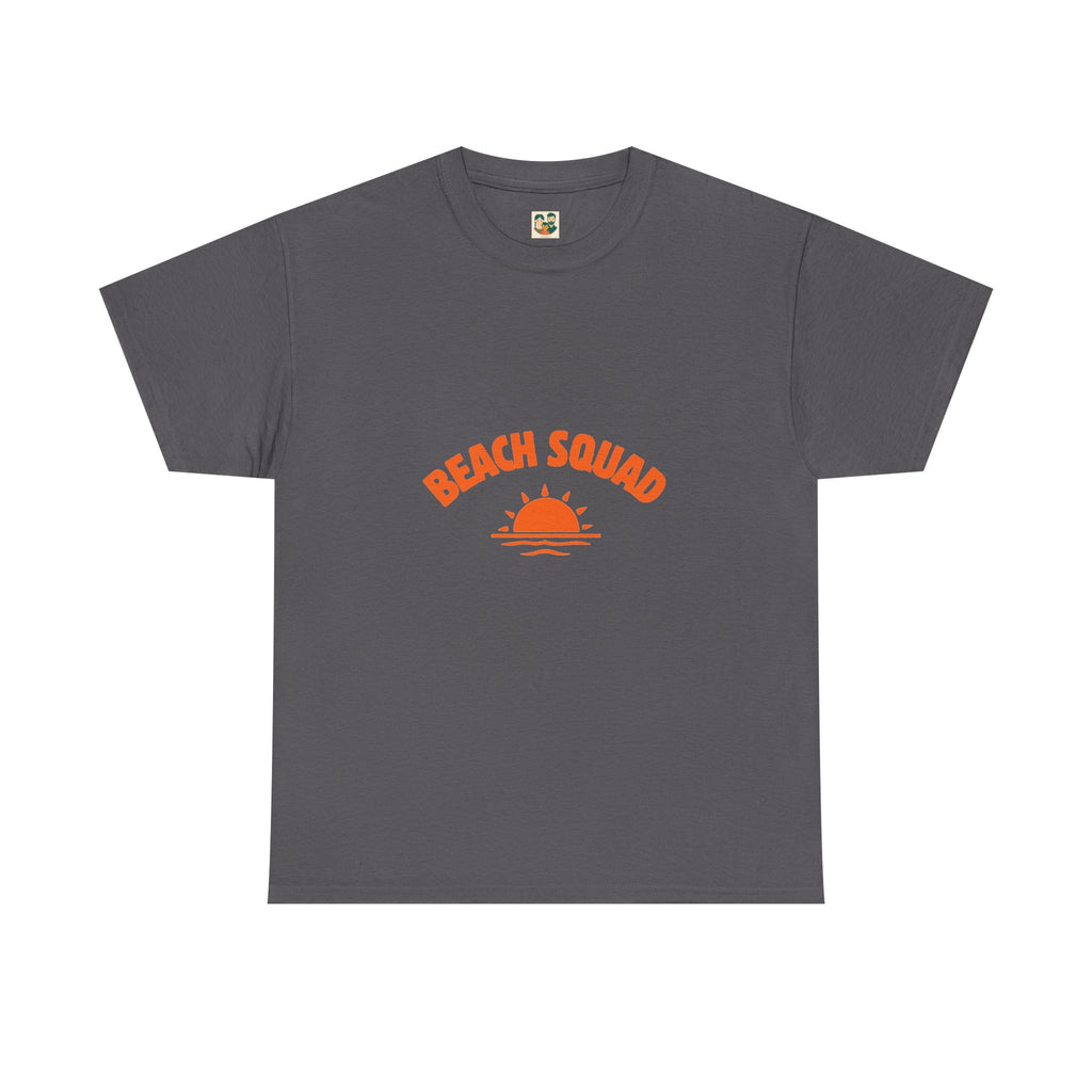Beach Squad Tee — Retro Orange Sunset Graphic T-Shirt