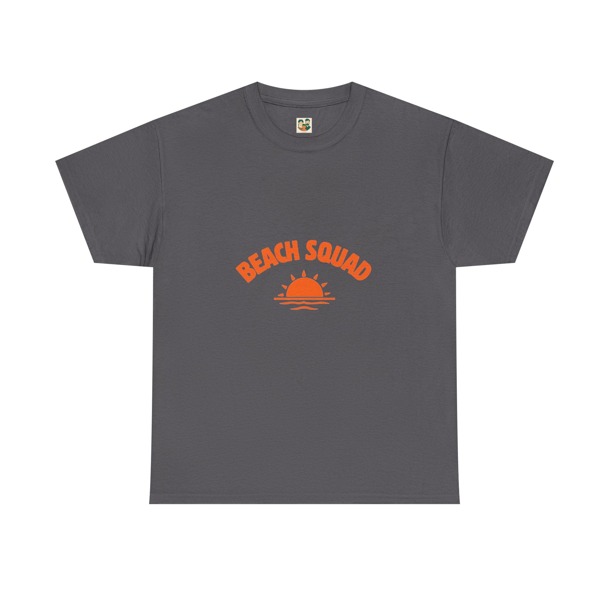 Beach Squad Tee — Retro Orange Sunset Graphic T-Shirt