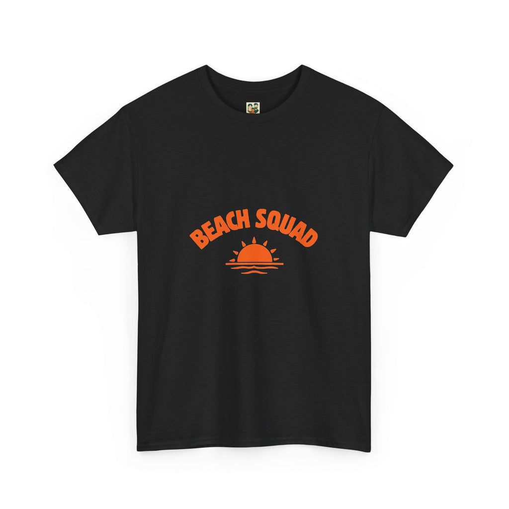 Beach Squad Tee — Retro Orange Sunset Graphic T-Shirt