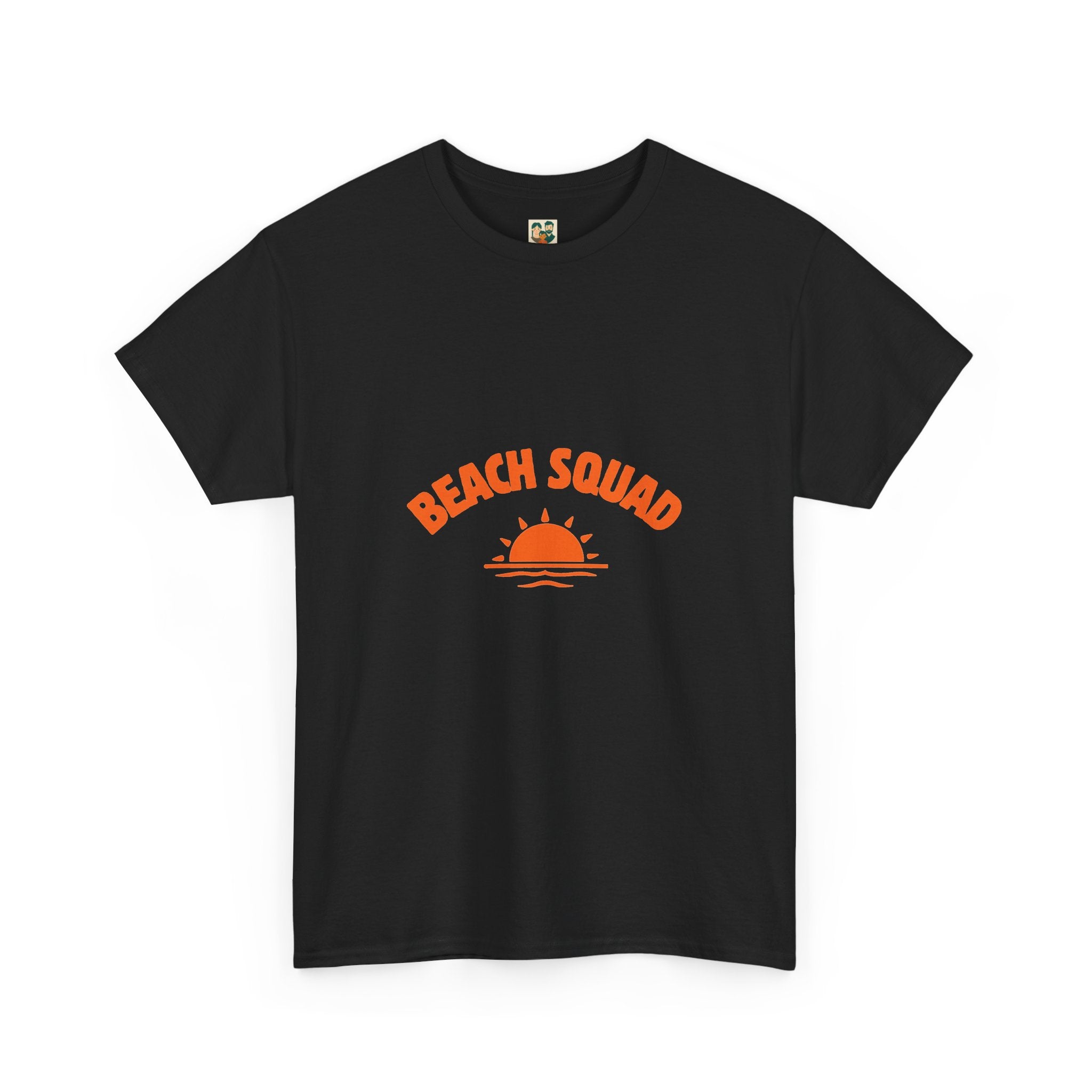 Beach Squad Tee — Retro Orange Sunset Graphic T-Shirt