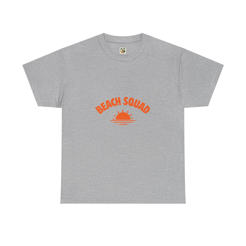 Beach Squad Tee — Retro Orange Sunset Graphic T-Shirt