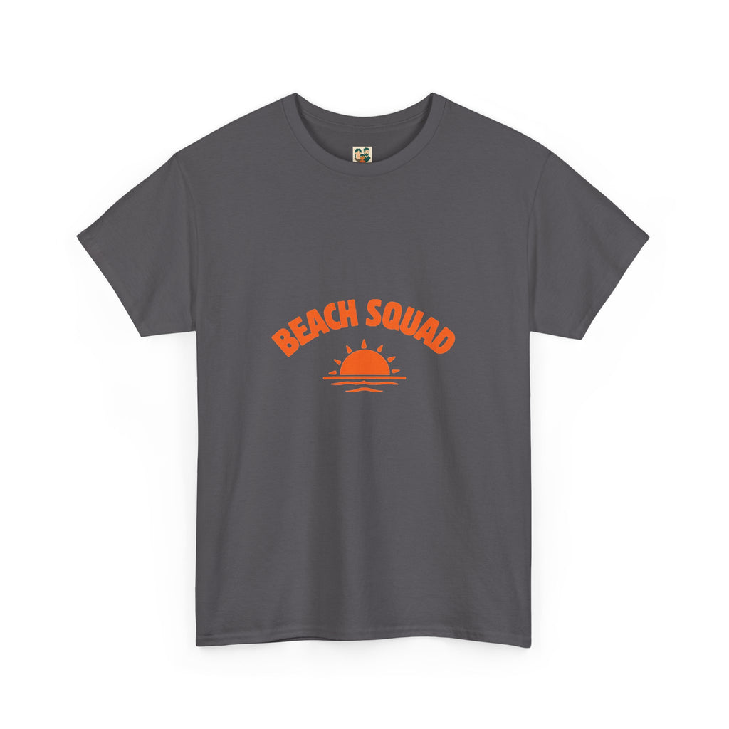 Beach Squad Tee — Retro Orange Sunset Graphic T-Shirt