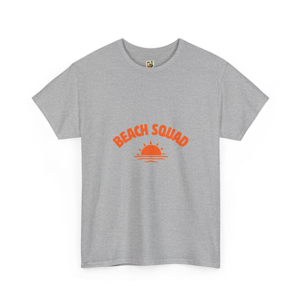 Beach Squad Tee — Retro Orange Sunset Graphic T-Shirt