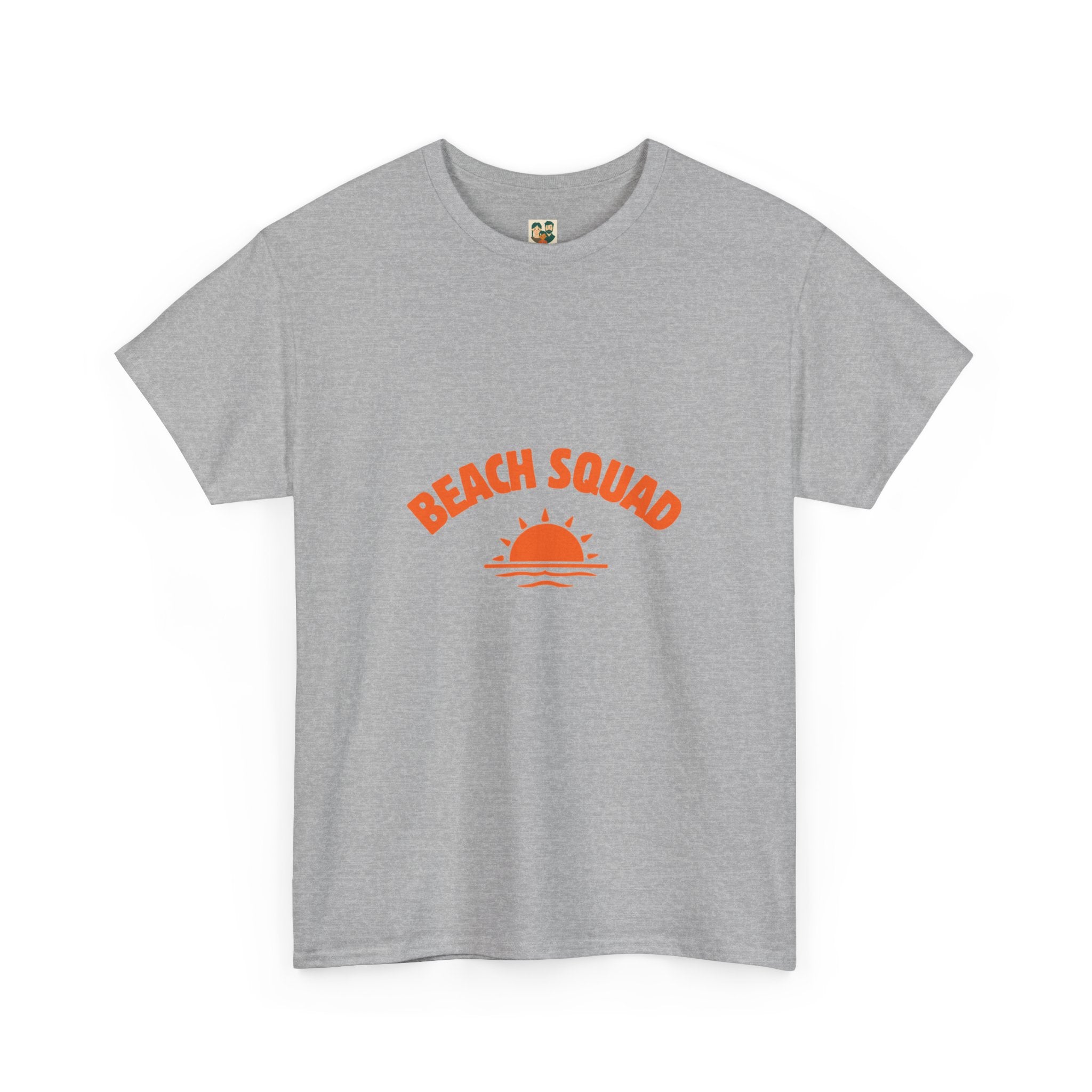 Beach Squad Tee — Retro Orange Sunset Graphic T-Shirt