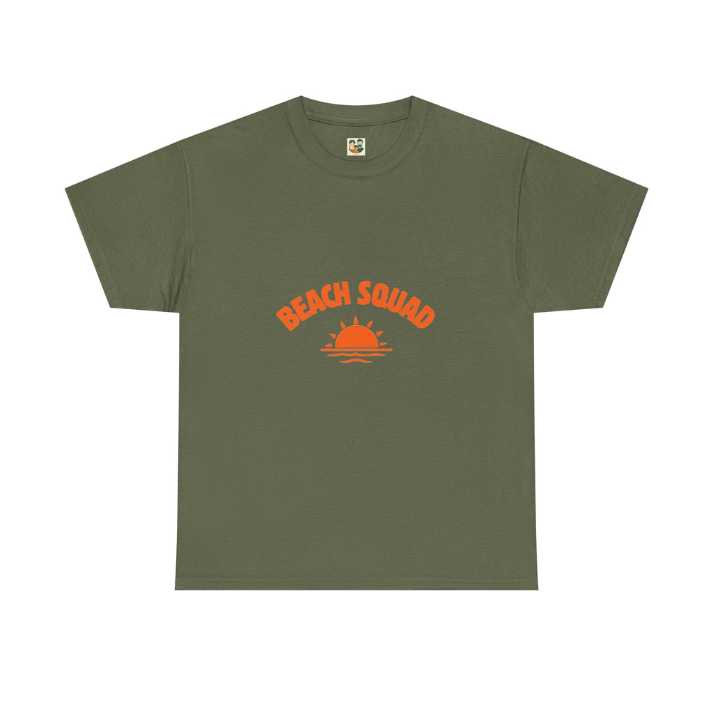 Beach Squad Tee — Retro Orange Sunset Graphic T-Shirt