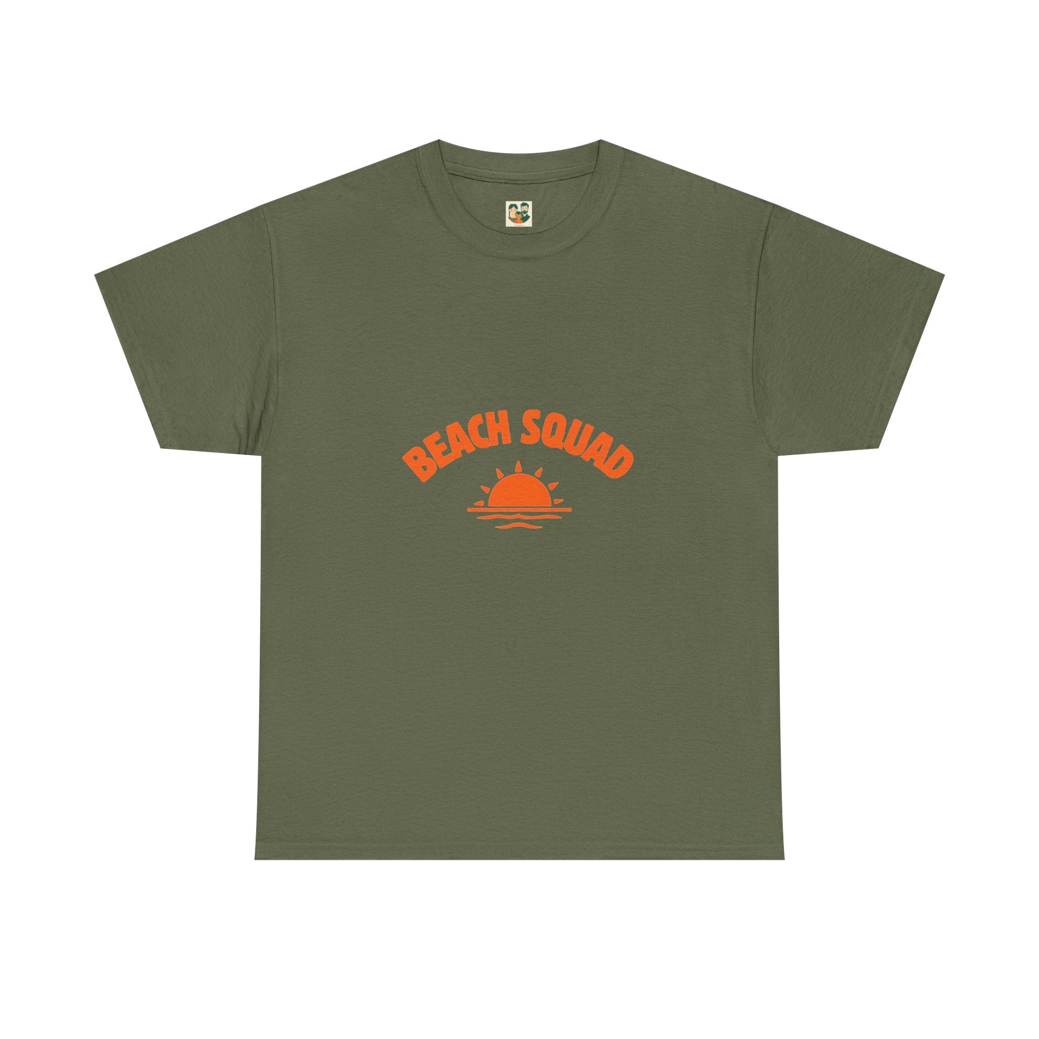 Beach Squad Tee — Retro Orange Sunset Graphic T-Shirt