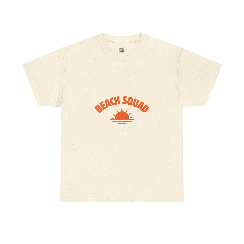 Beach Squad Tee — Retro Orange Sunset Graphic T-Shirt