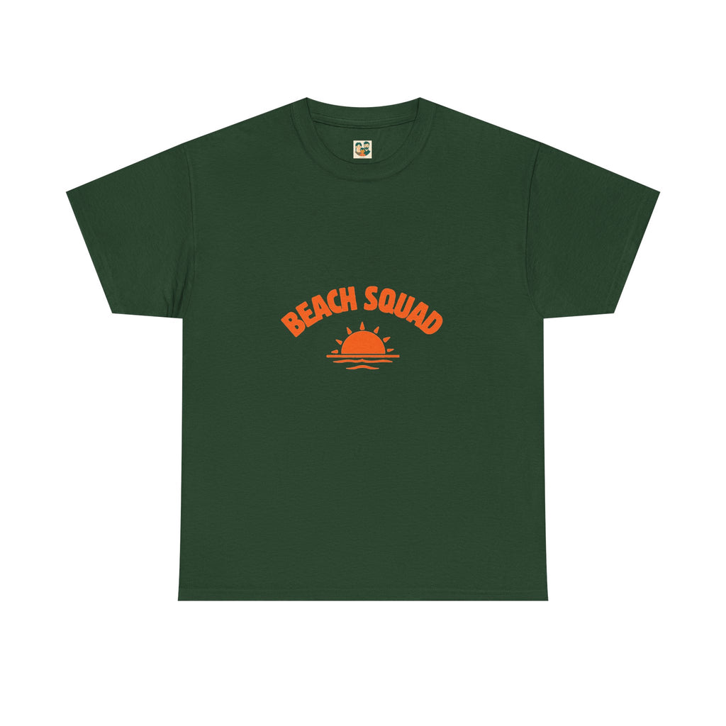 Beach Squad Tee — Retro Orange Sunset Graphic T-Shirt