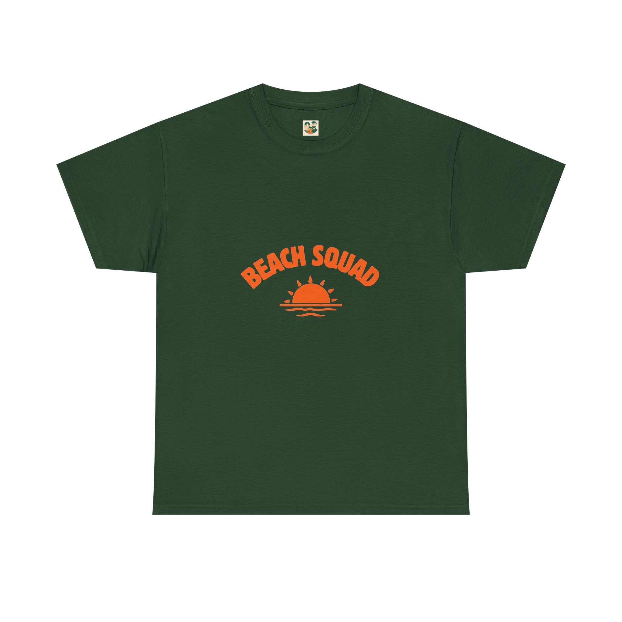 Beach Squad Tee — Retro Orange Sunset Graphic T-Shirt