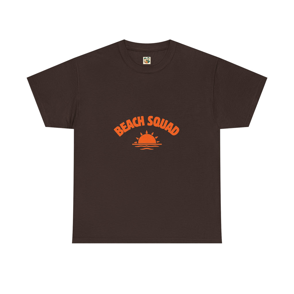 Beach Squad Tee — Retro Orange Sunset Graphic T-Shirt