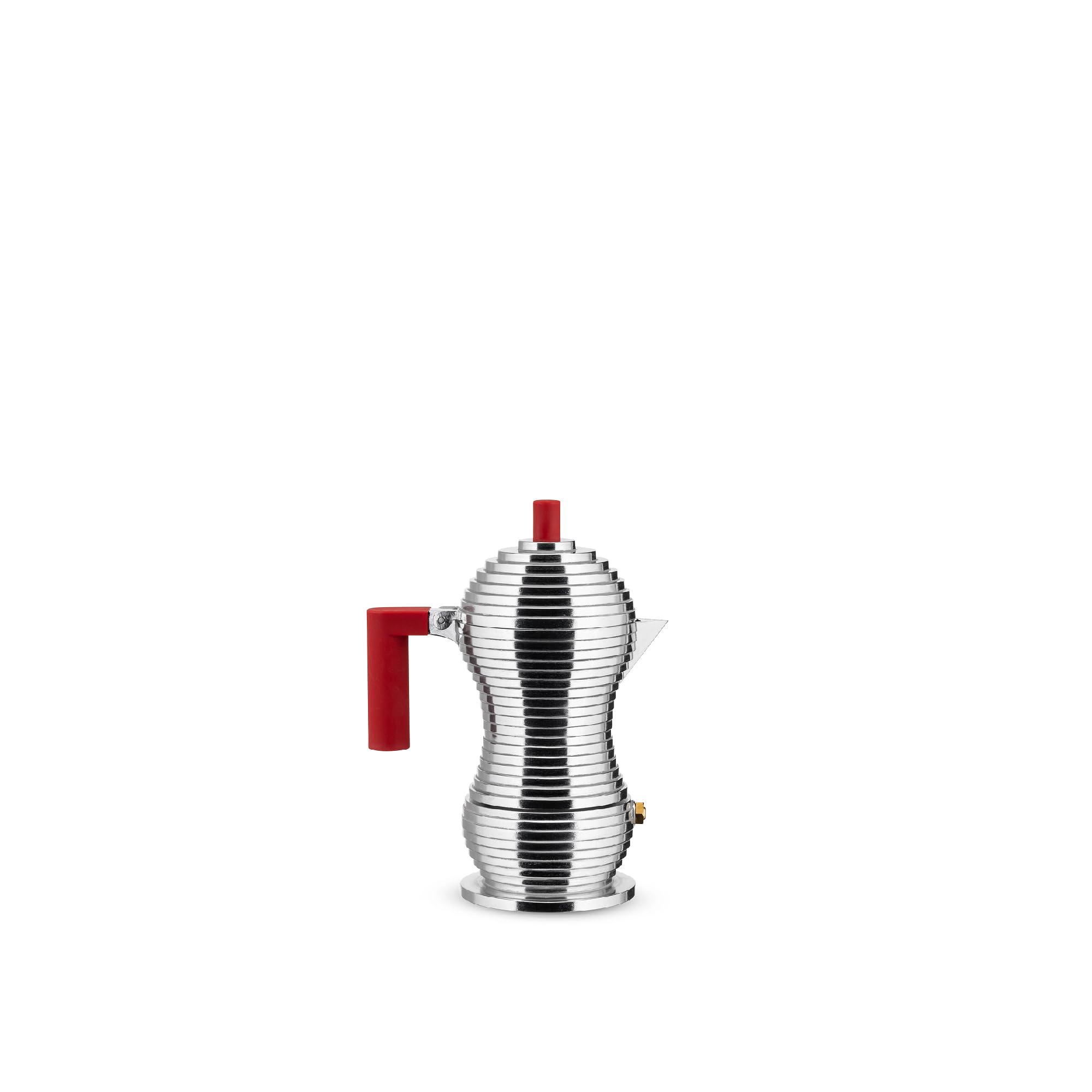 Alessi MDL02/3 B "Pulcina" Stove Top Espresso 3 Cup Coffee Maker in Aluminum Casting Handle And Knob in Pa, Black