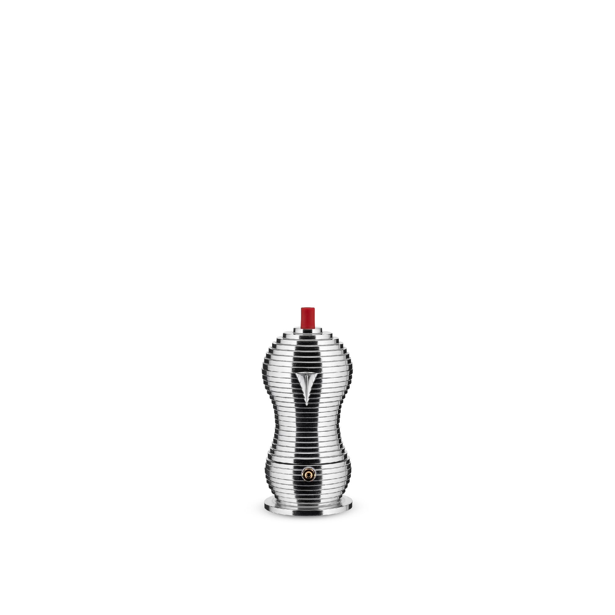 Alessi MDL02/3 B "Pulcina" Stove Top Espresso 3 Cup Coffee Maker in Aluminum Casting Handle And Knob in Pa, Black