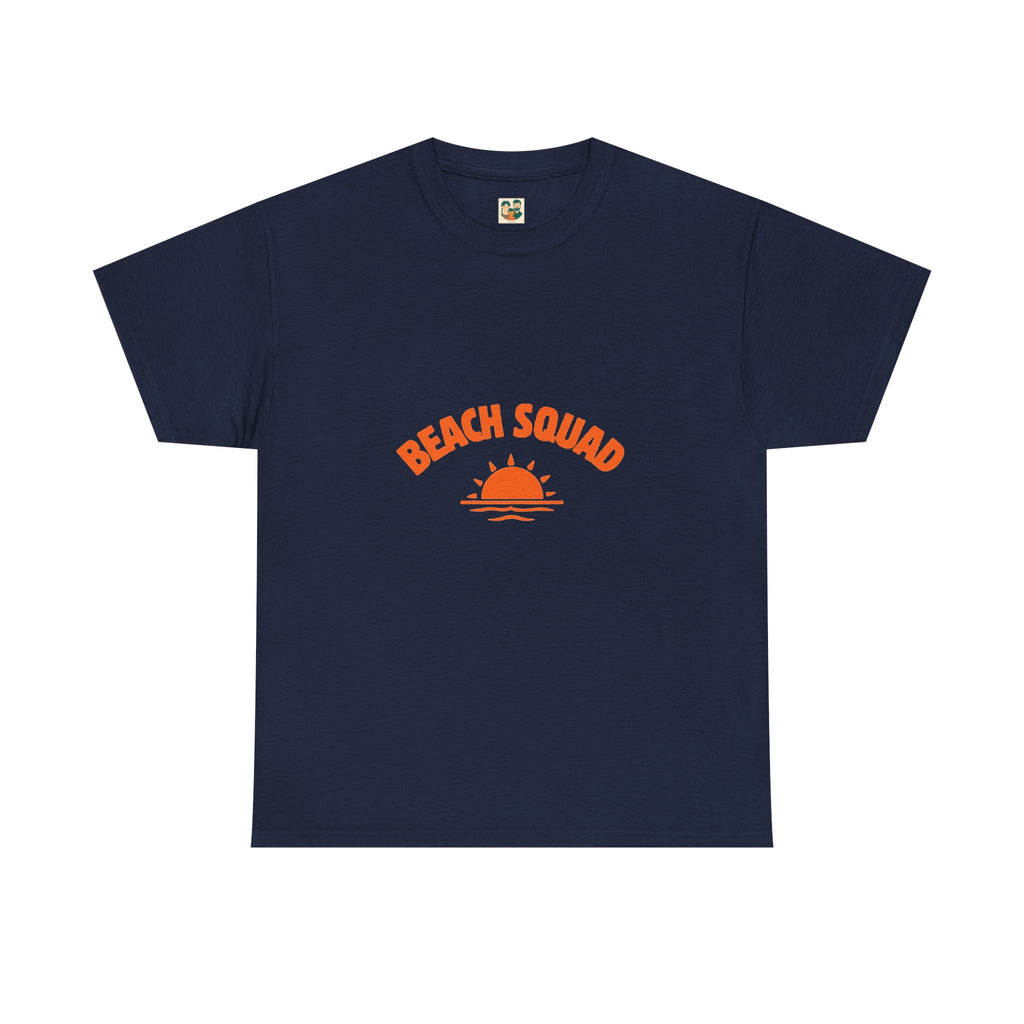 Beach Squad Tee — Retro Orange Sunset Graphic T-Shirt
