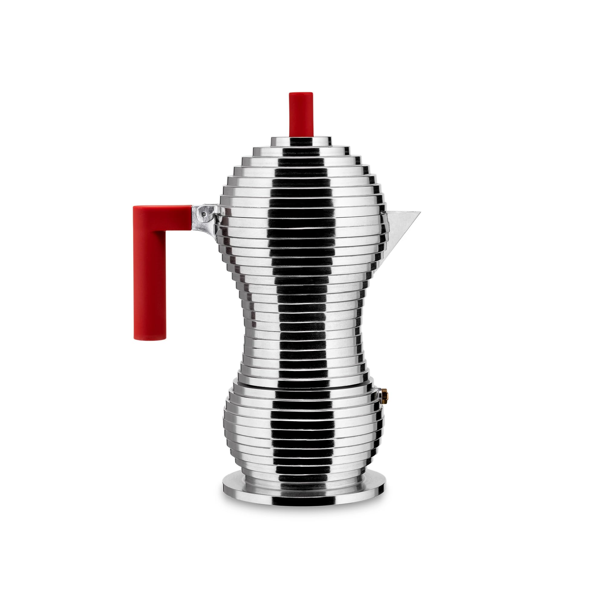 Alessi MDL02/3 B "Pulcina" Stove Top Espresso 3 Cup Coffee Maker in Aluminum Casting Handle And Knob in Pa, Black