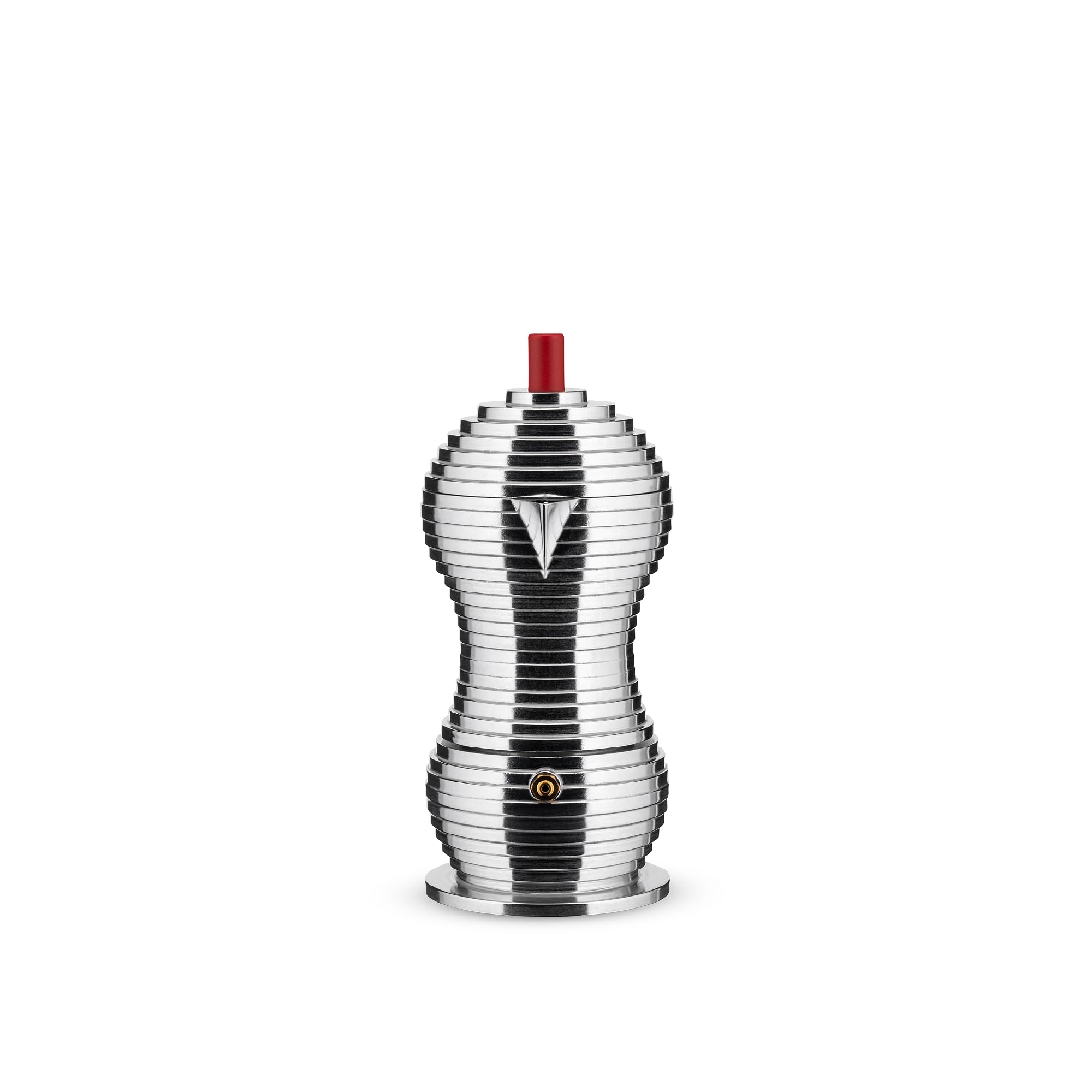 Alessi MDL02/3 B "Pulcina" Stove Top Espresso 3 Cup Coffee Maker in Aluminum Casting Handle And Knob in Pa, Black
