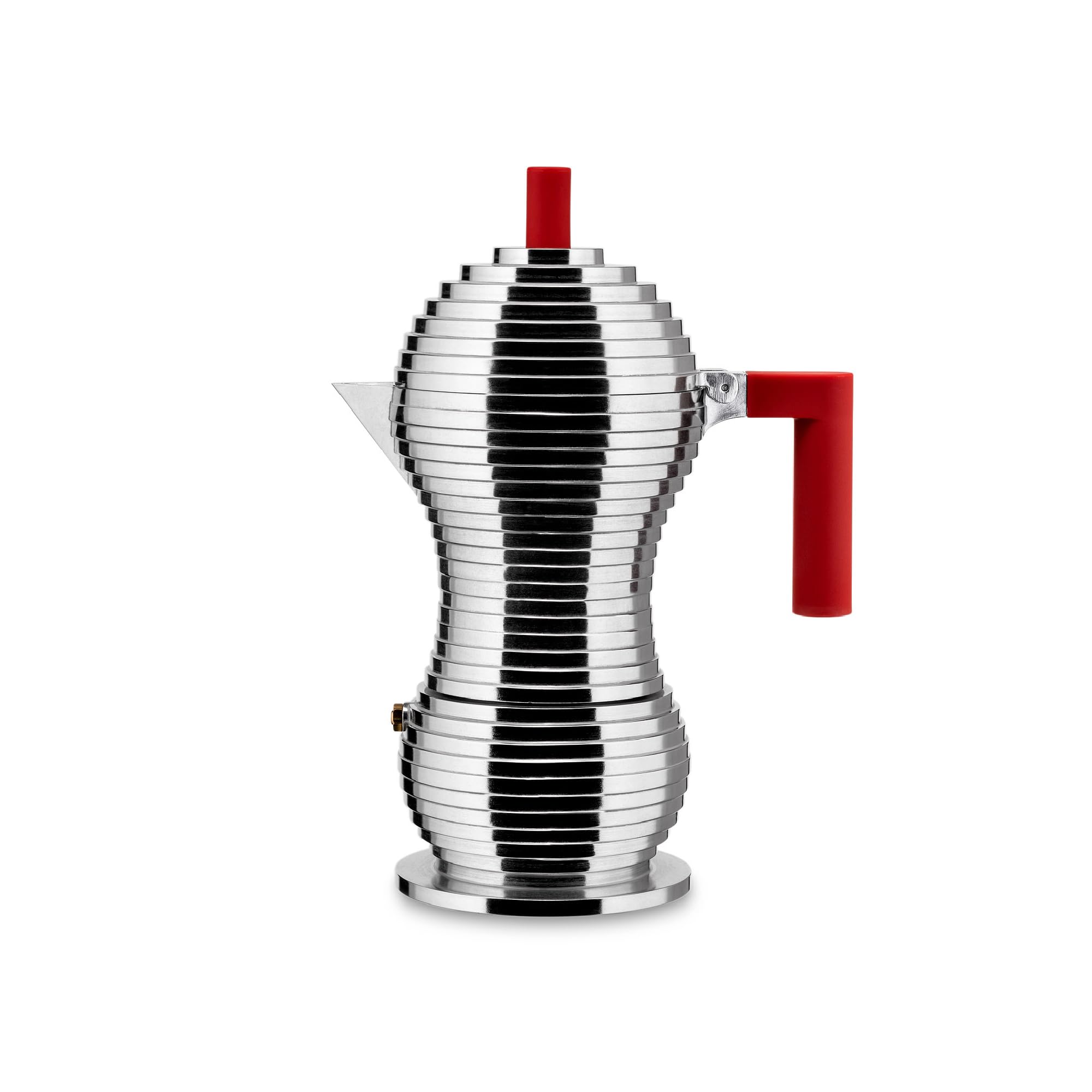 Alessi MDL02/3 B "Pulcina" Stove Top Espresso 3 Cup Coffee Maker in Aluminum Casting Handle And Knob in Pa, Black