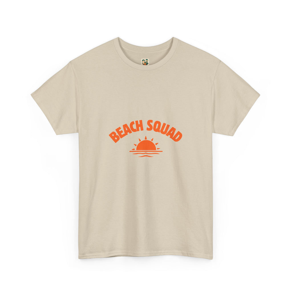 Beach Squad Tee — Retro Orange Sunset Graphic T-Shirt
