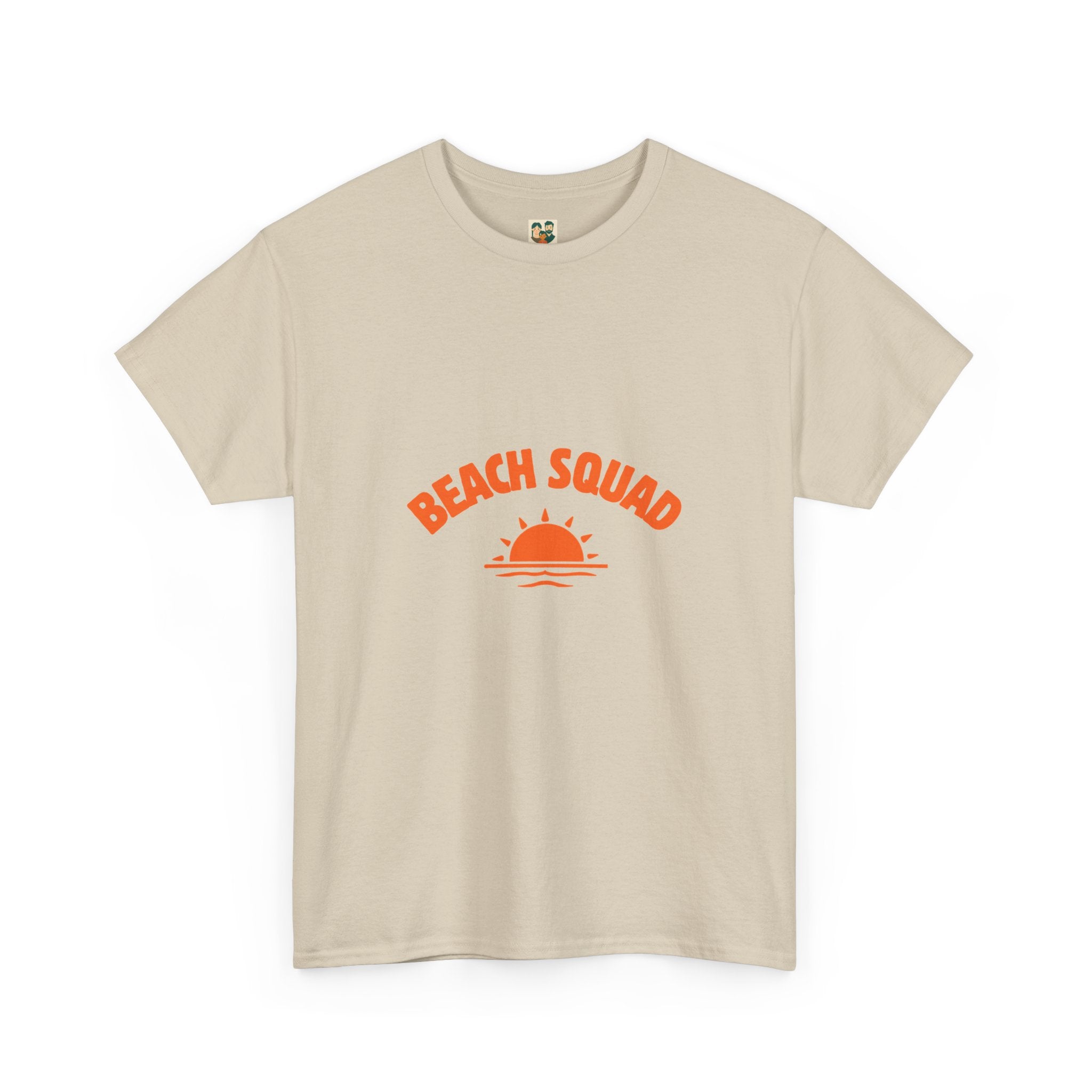Beach Squad Tee — Retro Orange Sunset Graphic T-Shirt