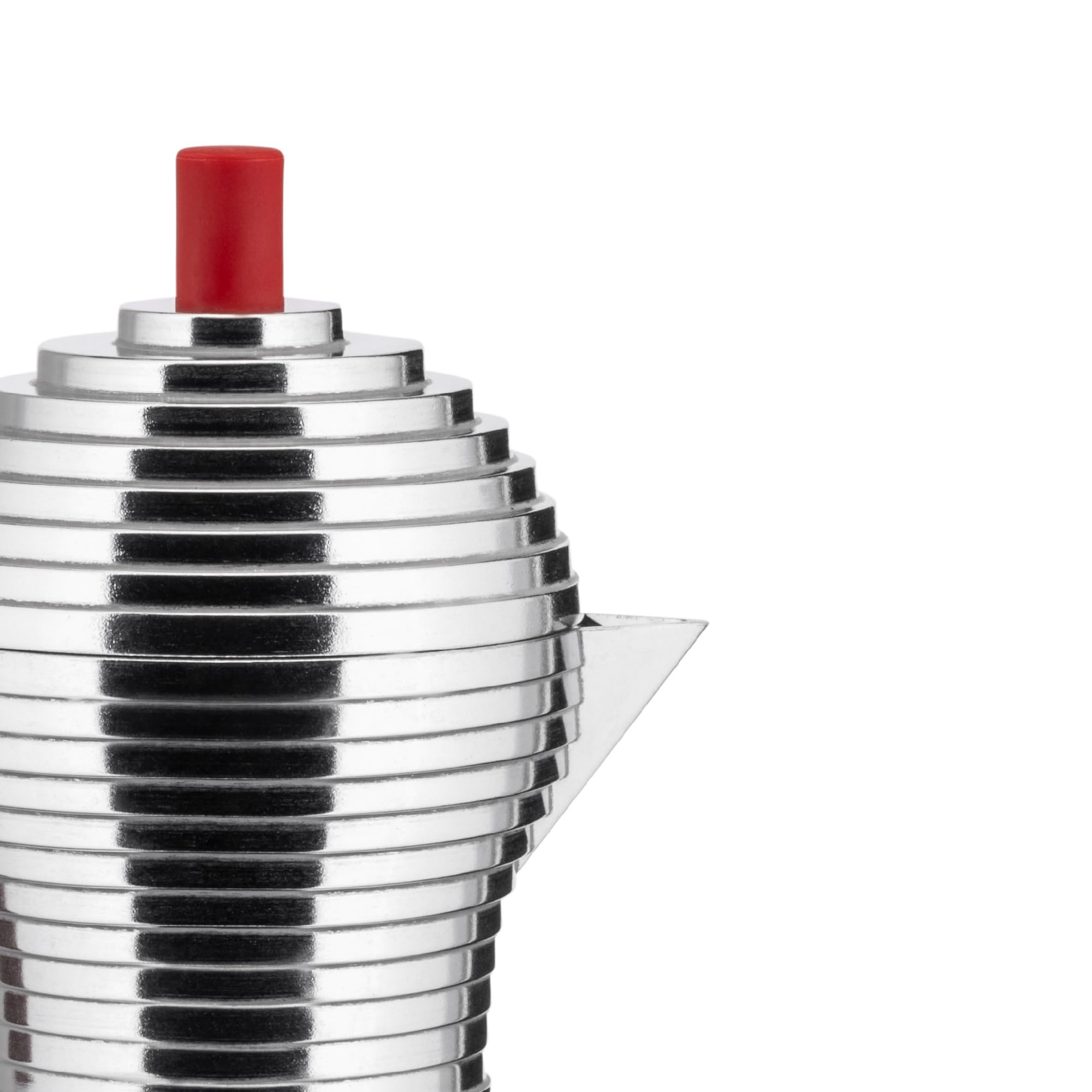 Alessi MDL02/3 B "Pulcina" Stove Top Espresso 3 Cup Coffee Maker in Aluminum Casting Handle And Knob in Pa, Black
