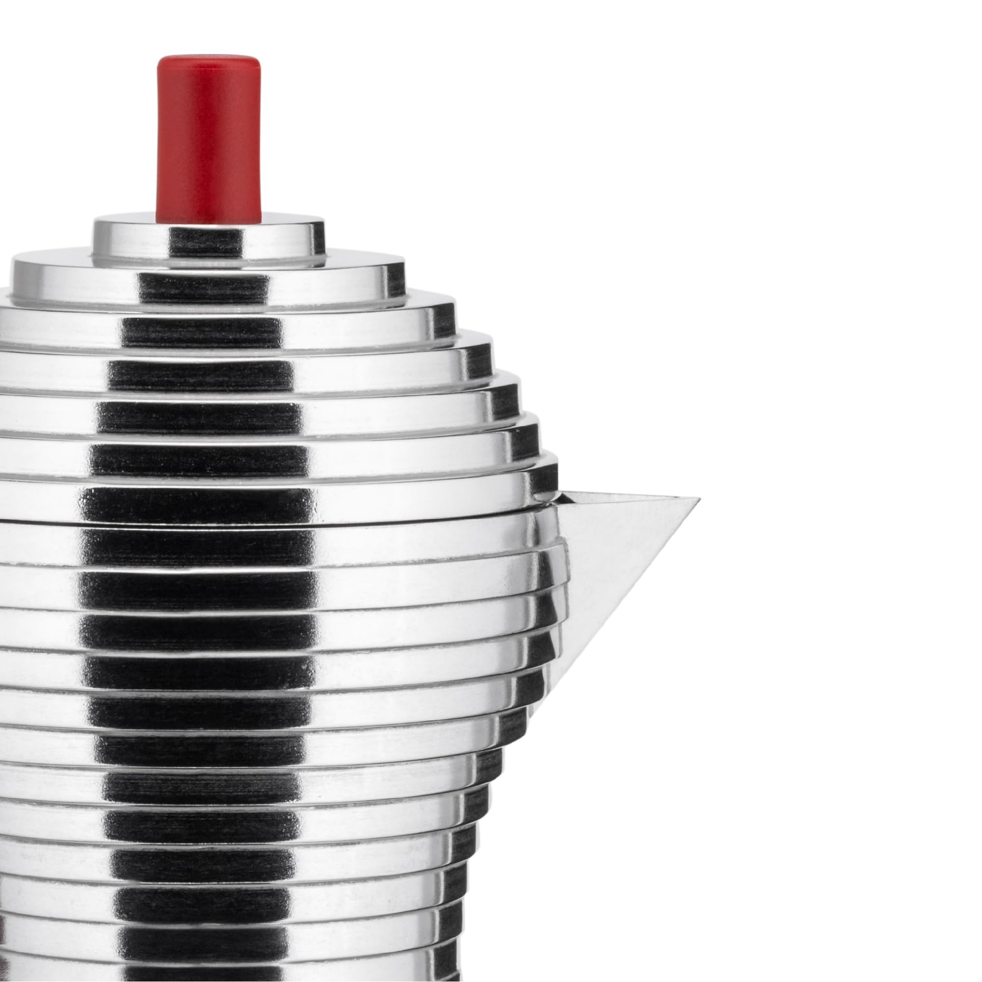 Alessi MDL02/3 B "Pulcina" Stove Top Espresso 3 Cup Coffee Maker in Aluminum Casting Handle And Knob in Pa, Black