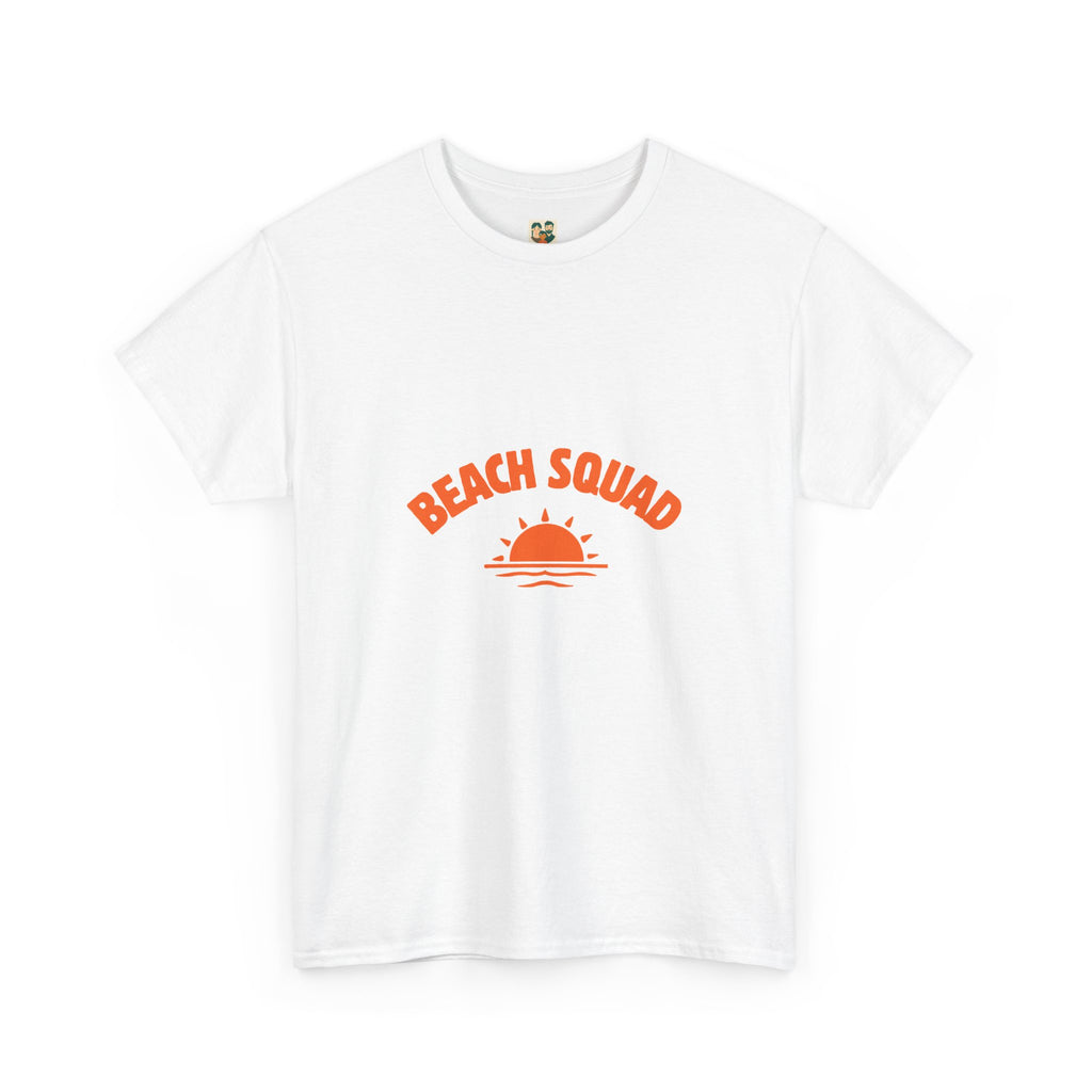 Beach Squad Tee — Retro Orange Sunset Graphic T-Shirt