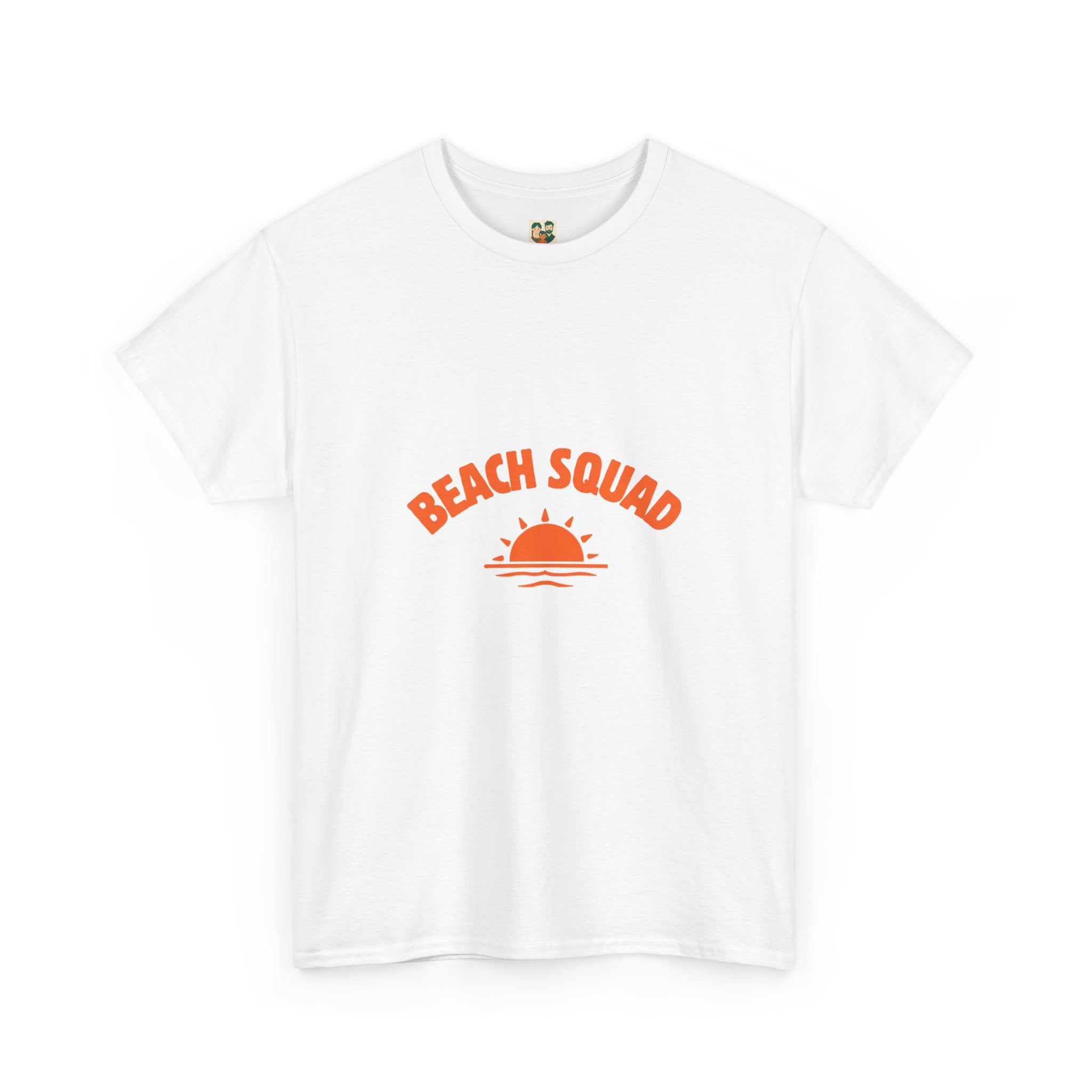 Beach Squad Tee — Retro Orange Sunset Graphic T-Shirt
