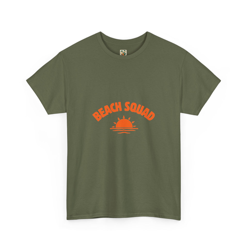 Beach Squad Tee — Retro Orange Sunset Graphic T-Shirt