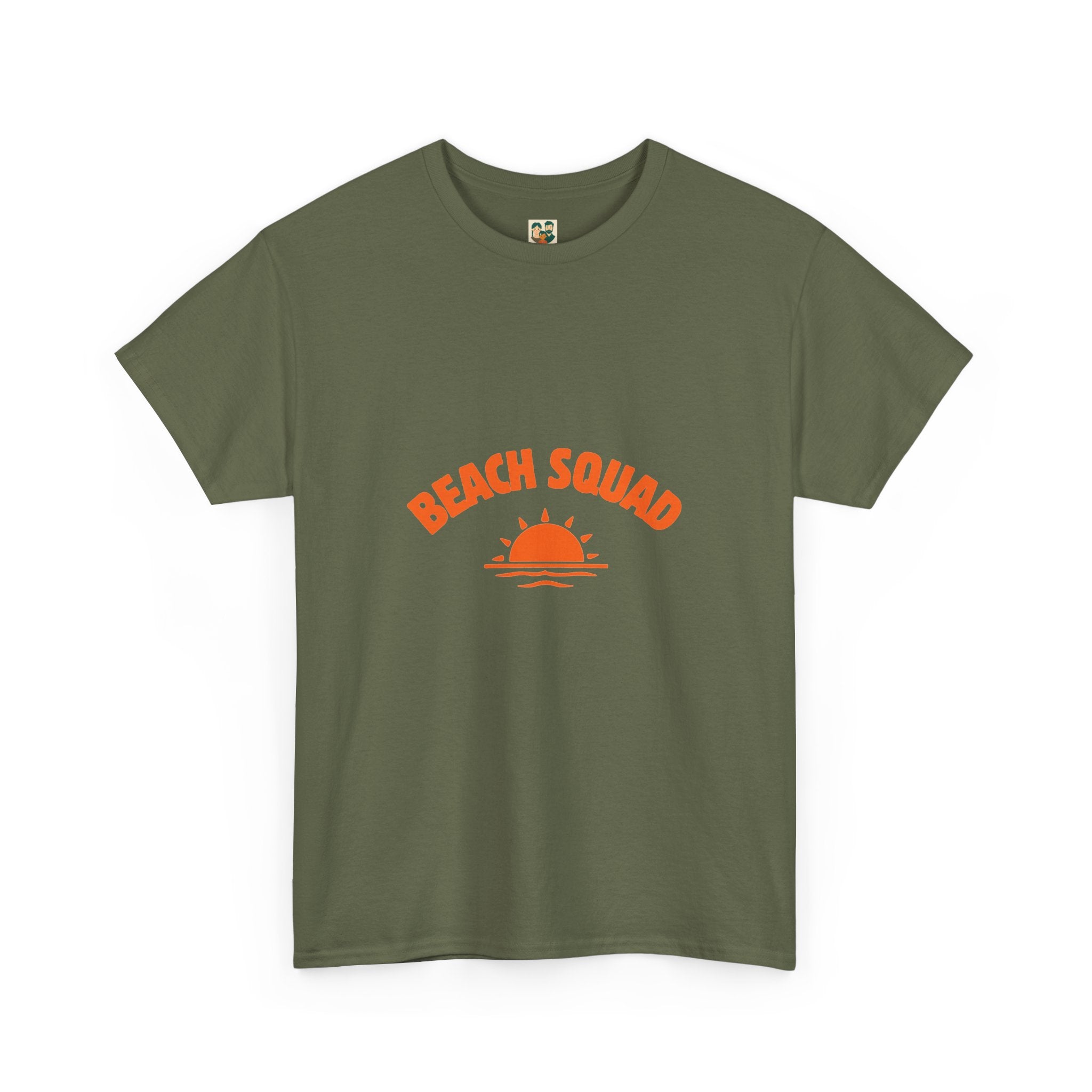 Beach Squad Tee — Retro Orange Sunset Graphic T-Shirt
