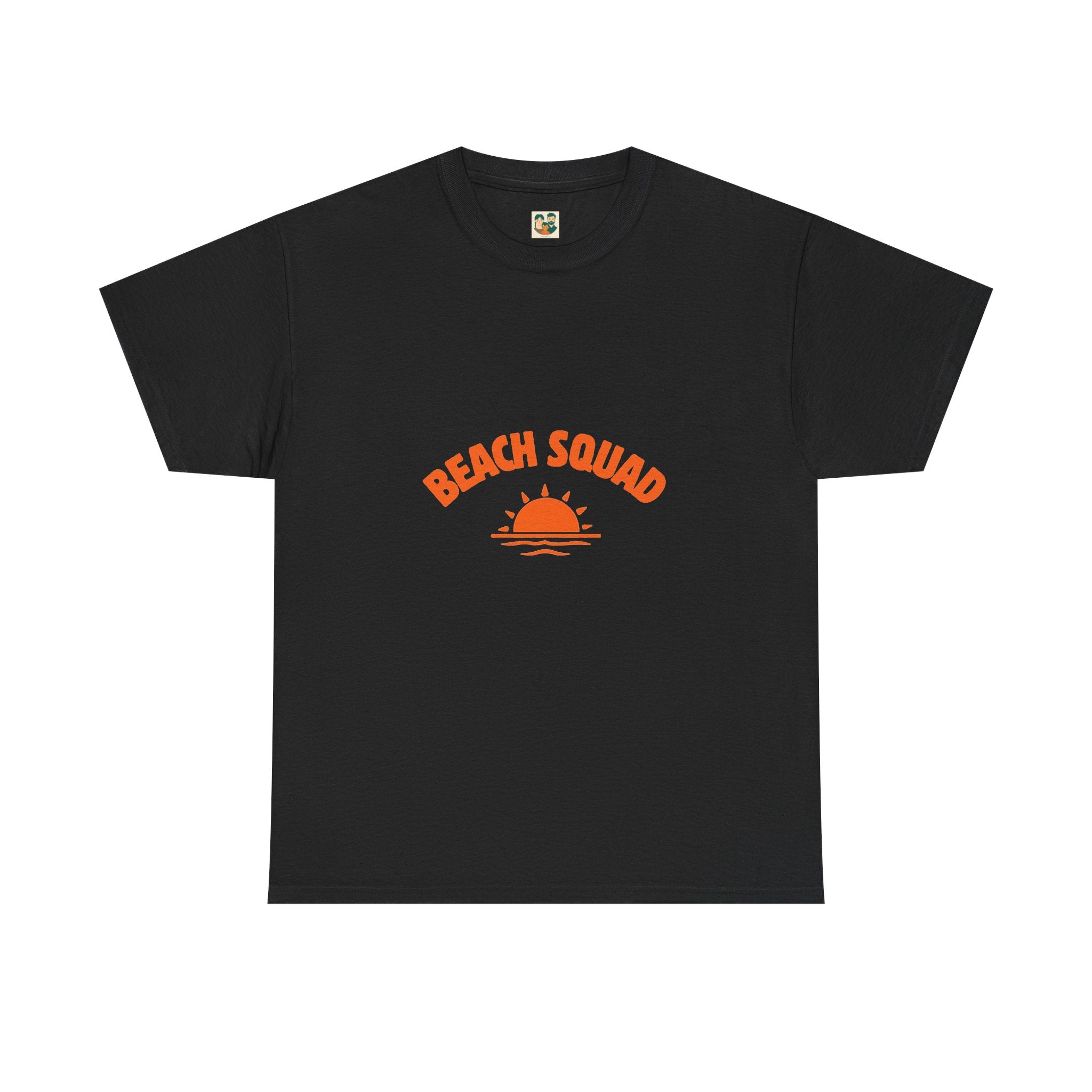 Beach Squad Tee — Retro Orange Sunset Graphic T-Shirt