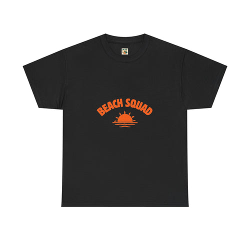 Beach Squad Tee — Retro Orange Sunset Graphic T-Shirt
